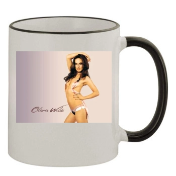 Olivia Wilde 11oz Colored Rim & Handle Mug