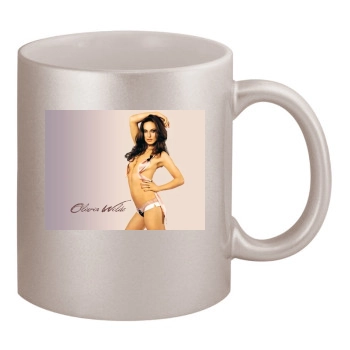 Olivia Wilde 11oz Metallic Silver Mug