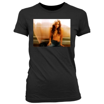 Olivia Wilde Women's Junior Cut Crewneck T-Shirt