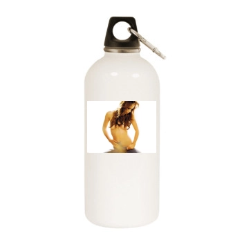 Olivia Wilde White Water Bottle With Carabiner