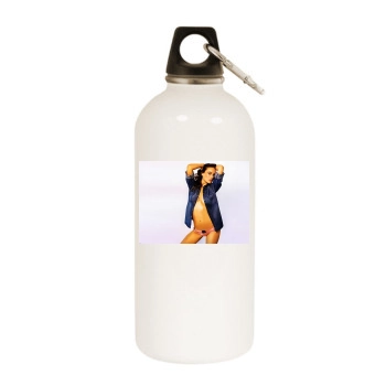 Olivia Wilde White Water Bottle With Carabiner