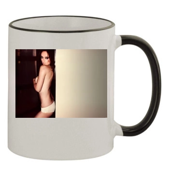 Olivia Wilde 11oz Colored Rim & Handle Mug