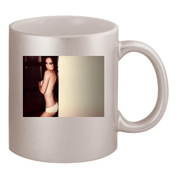 Olivia Wilde 11oz Metallic Silver Mug