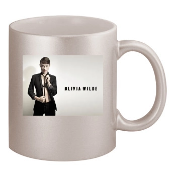 Olivia Wilde 11oz Metallic Silver Mug