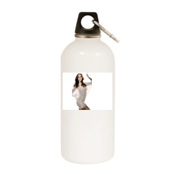 Olivia Wilde White Water Bottle With Carabiner