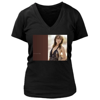 Olivia Wilde Women's Deep V-Neck TShirt