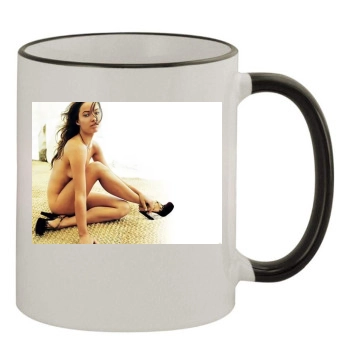 Olivia Wilde 11oz Colored Rim & Handle Mug