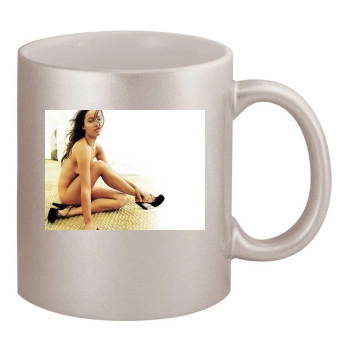 Olivia Wilde 11oz Metallic Silver Mug