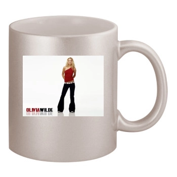 Olivia Wilde 11oz Metallic Silver Mug