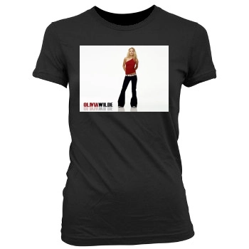 Olivia Wilde Women's Junior Cut Crewneck T-Shirt