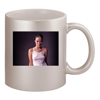 Olivia Wilde 11oz Metallic Silver Mug