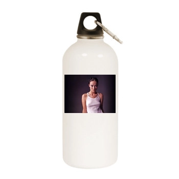 Olivia Wilde White Water Bottle With Carabiner