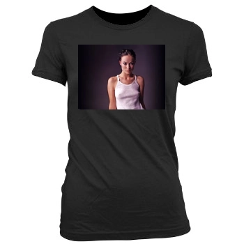 Olivia Wilde Women's Junior Cut Crewneck T-Shirt