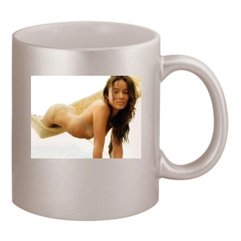 Olivia Wilde 11oz Metallic Silver Mug