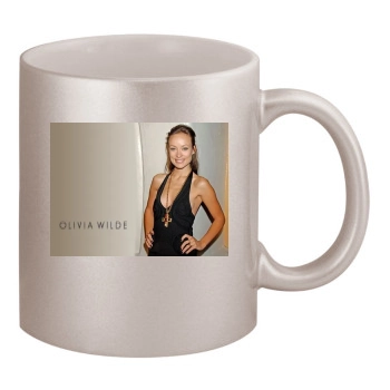 Olivia Wilde 11oz Metallic Silver Mug