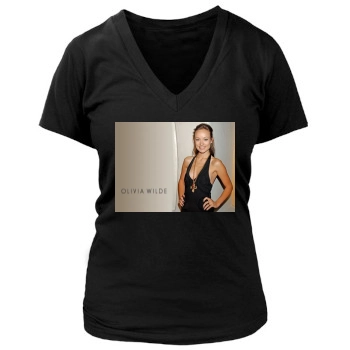 Olivia Wilde Women's Deep V-Neck TShirt