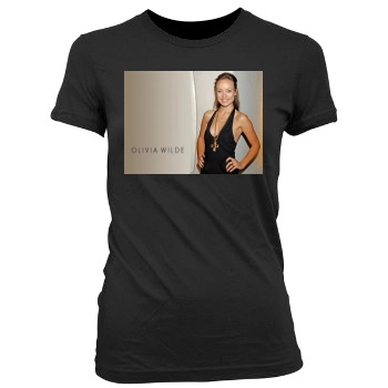 Olivia Wilde Women's Junior Cut Crewneck T-Shirt