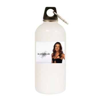 Olivia Wilde White Water Bottle With Carabiner