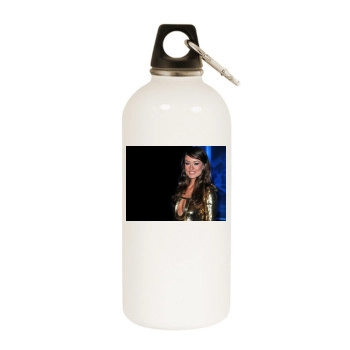 Olivia Wilde White Water Bottle With Carabiner