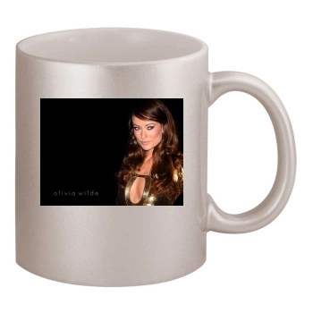 Olivia Wilde 11oz Metallic Silver Mug