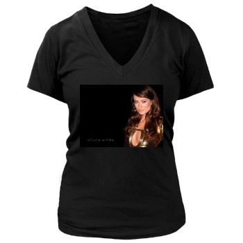 Olivia Wilde Women's Deep V-Neck TShirt