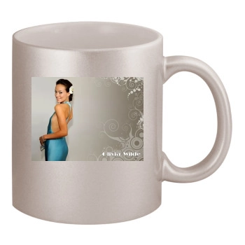 Olivia Wilde 11oz Metallic Silver Mug