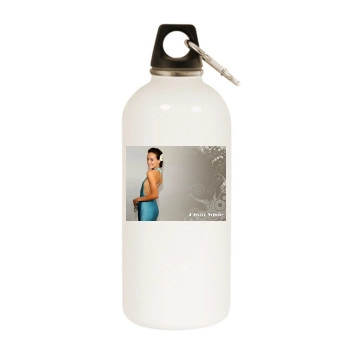 Olivia Wilde White Water Bottle With Carabiner