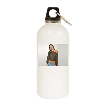 Olivia Wilde White Water Bottle With Carabiner