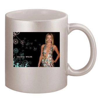 Olivia Wilde 11oz Metallic Silver Mug