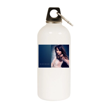 Olivia Wilde White Water Bottle With Carabiner