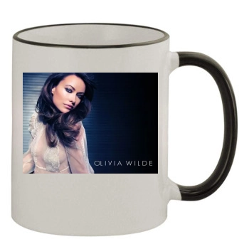 Olivia Wilde 11oz Colored Rim & Handle Mug