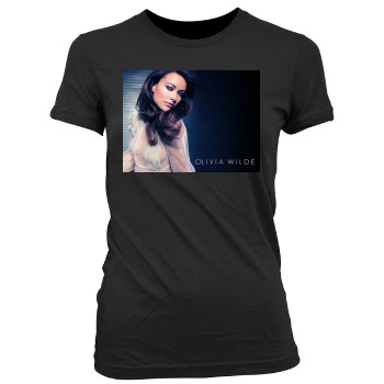 Olivia Wilde Women's Junior Cut Crewneck T-Shirt