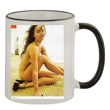 Olivia Wilde 11oz Colored Rim & Handle Mug