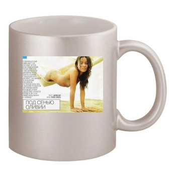 Olivia Wilde 11oz Metallic Silver Mug