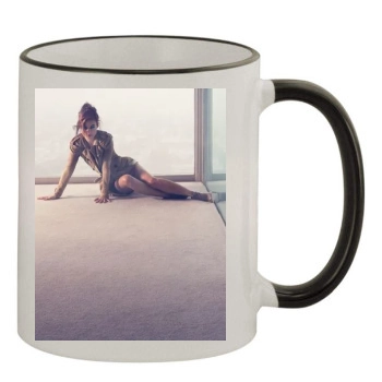 Olivia Wilde 11oz Colored Rim & Handle Mug