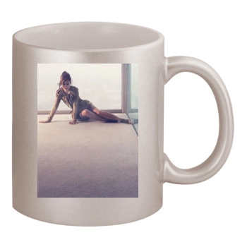 Olivia Wilde 11oz Metallic Silver Mug