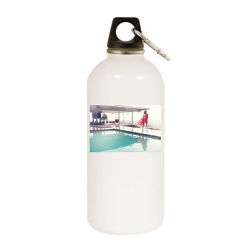 Olivia Wilde White Water Bottle With Carabiner