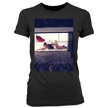 Olivia Wilde Women's Junior Cut Crewneck T-Shirt