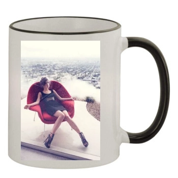 Olivia Wilde 11oz Colored Rim & Handle Mug