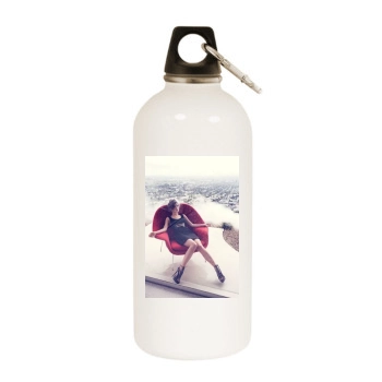 Olivia Wilde White Water Bottle With Carabiner