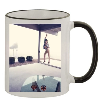 Olivia Wilde 11oz Colored Rim & Handle Mug