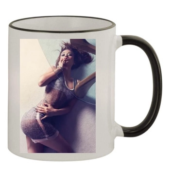 Olivia Wilde 11oz Colored Rim & Handle Mug