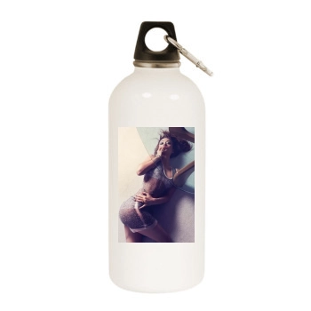 Olivia Wilde White Water Bottle With Carabiner