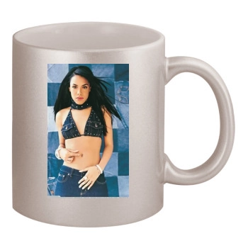 Aaliyah 11oz Metallic Silver Mug