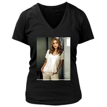 Abbie Cornish Women's Deep V-Neck TShirt