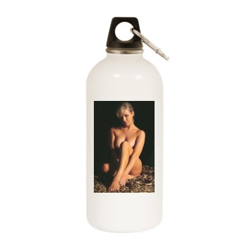 Abi Titmuss White Water Bottle With Carabiner