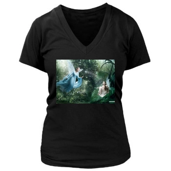 Abigail Breslin Women's Deep V-Neck TShirt