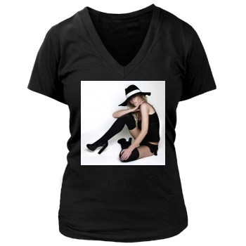 Abigail Clancy Women's Deep V-Neck TShirt