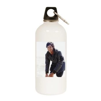 Adam Brody White Water Bottle With Carabiner