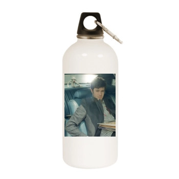 Adam Brody White Water Bottle With Carabiner